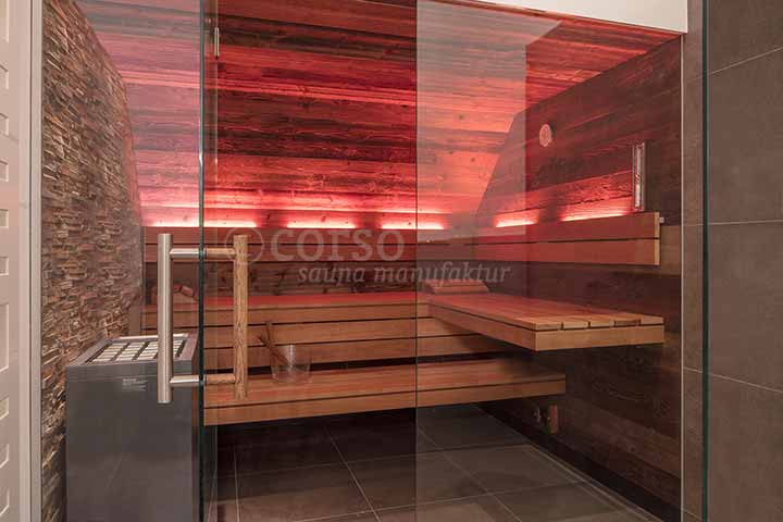 Designsauna Altholz 01