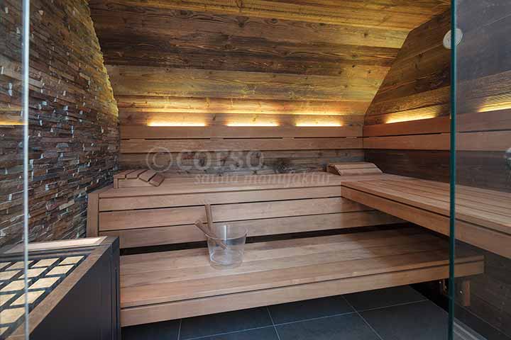 Designsauna Altholz 04